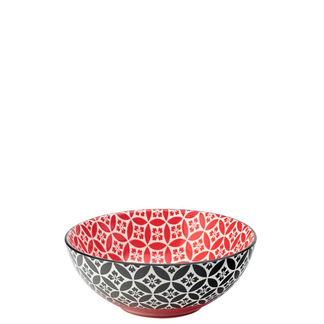 Cadiz Red & Black Bowl 6.3" (16cm)
