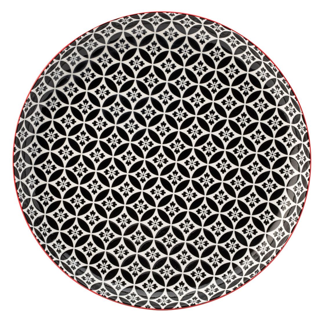 Cadiz Red & Black Plate 10.5" (27cm)