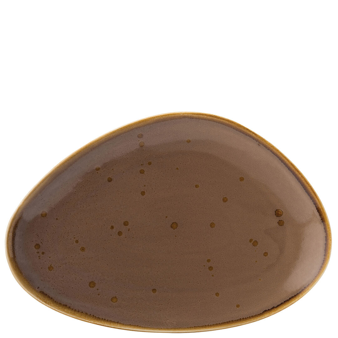 Earth Mocha Oblong Plate 14" (35.5cm)