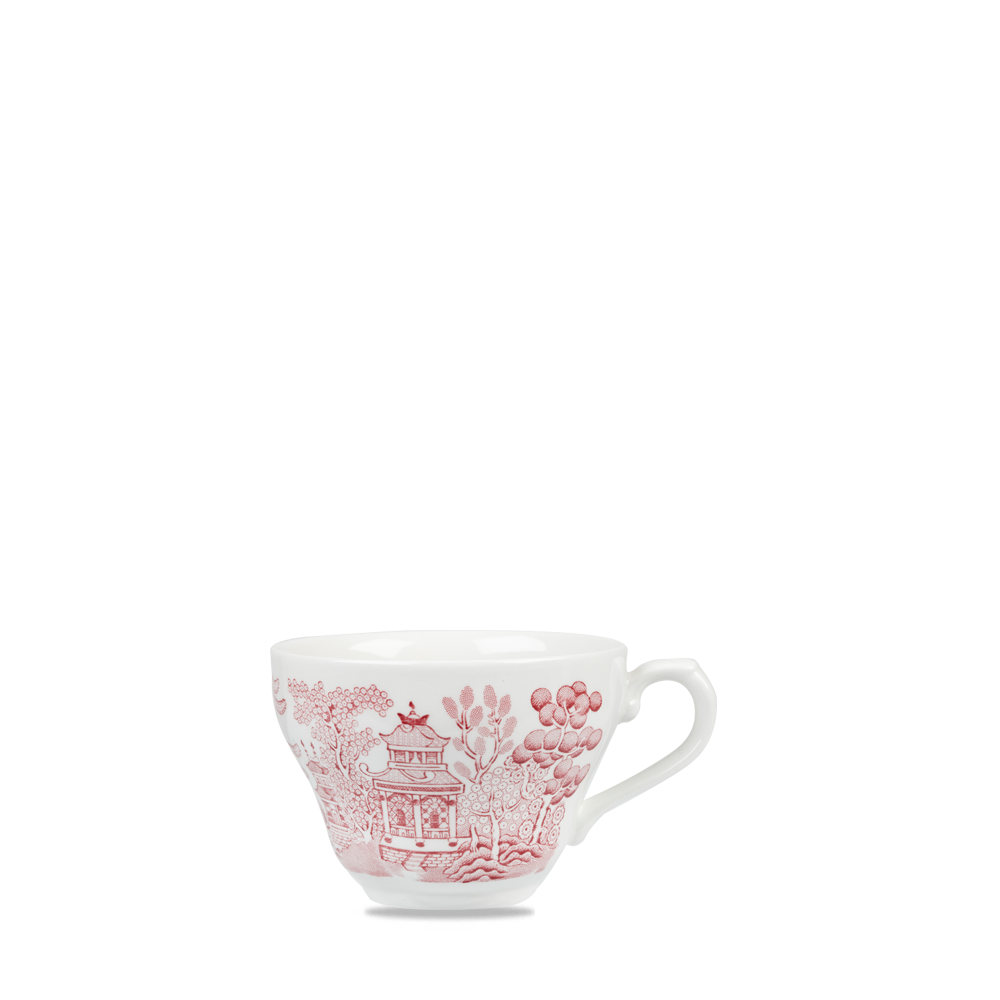 Vintage Prints Cranberry Willow Georgian Tea Cup 7oz