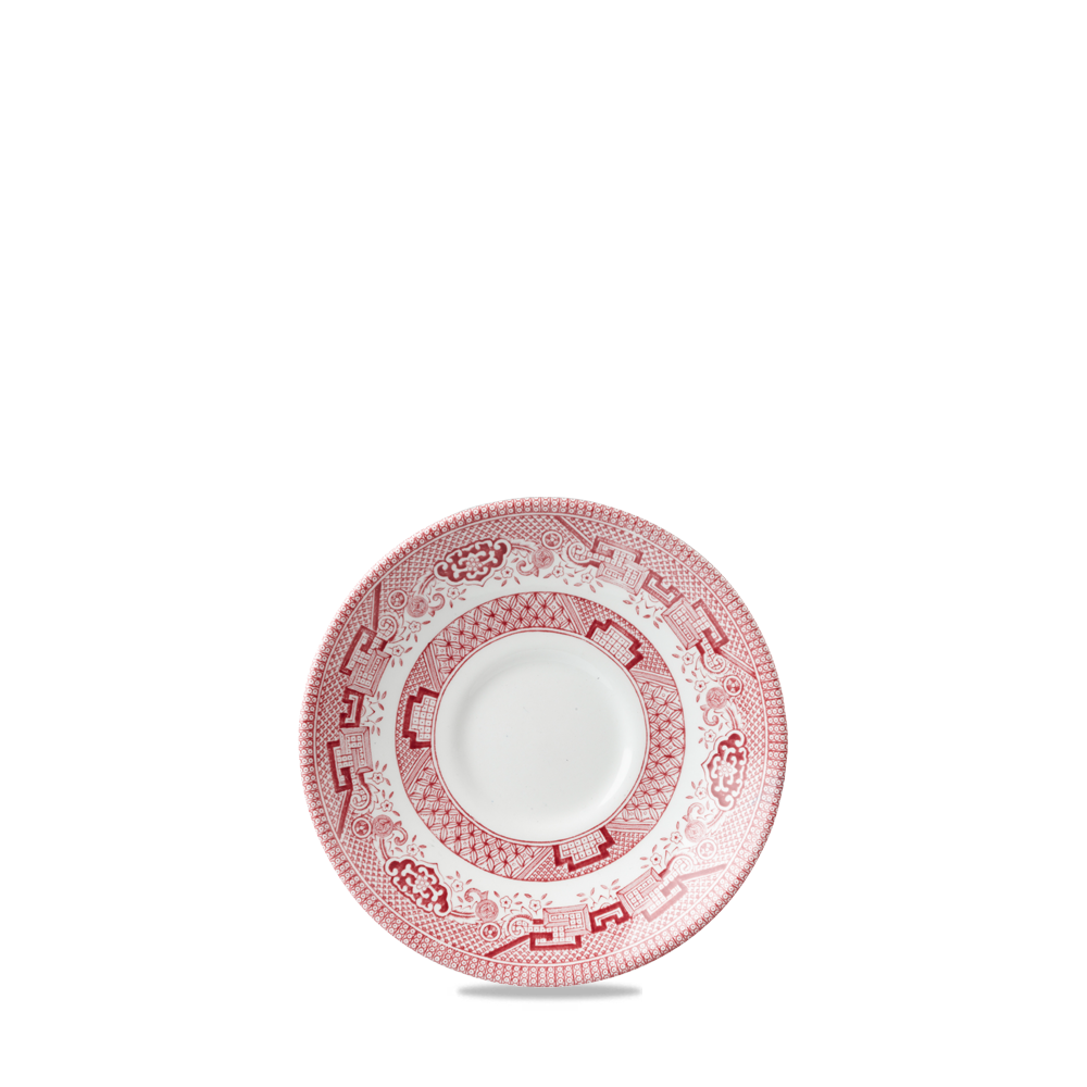 Vintage Prints Cranberry Willow Georgian Tea Saucer 5.5"