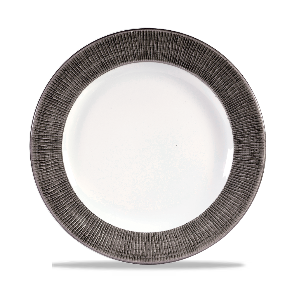 Bamboo Spinwash Dusk Footed Porcelain Plate 10 7/8"