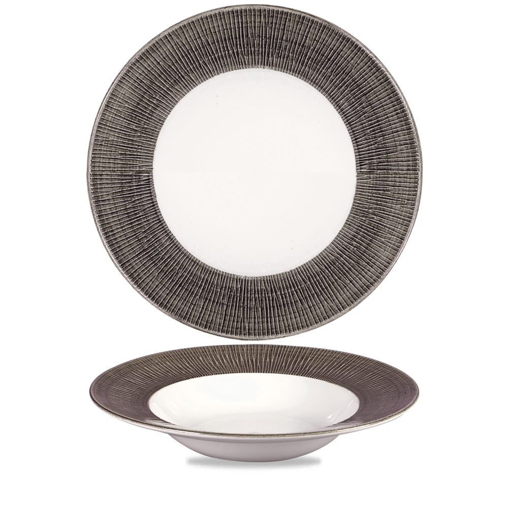 Bamboo Spinwash Dusk Wide Rim Porcelain Bowl 11"