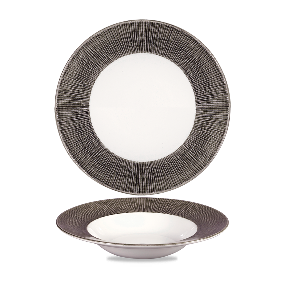 Bamboo Spinwash Dusk Wide Rim Porcelain Bowl 9 1/2"