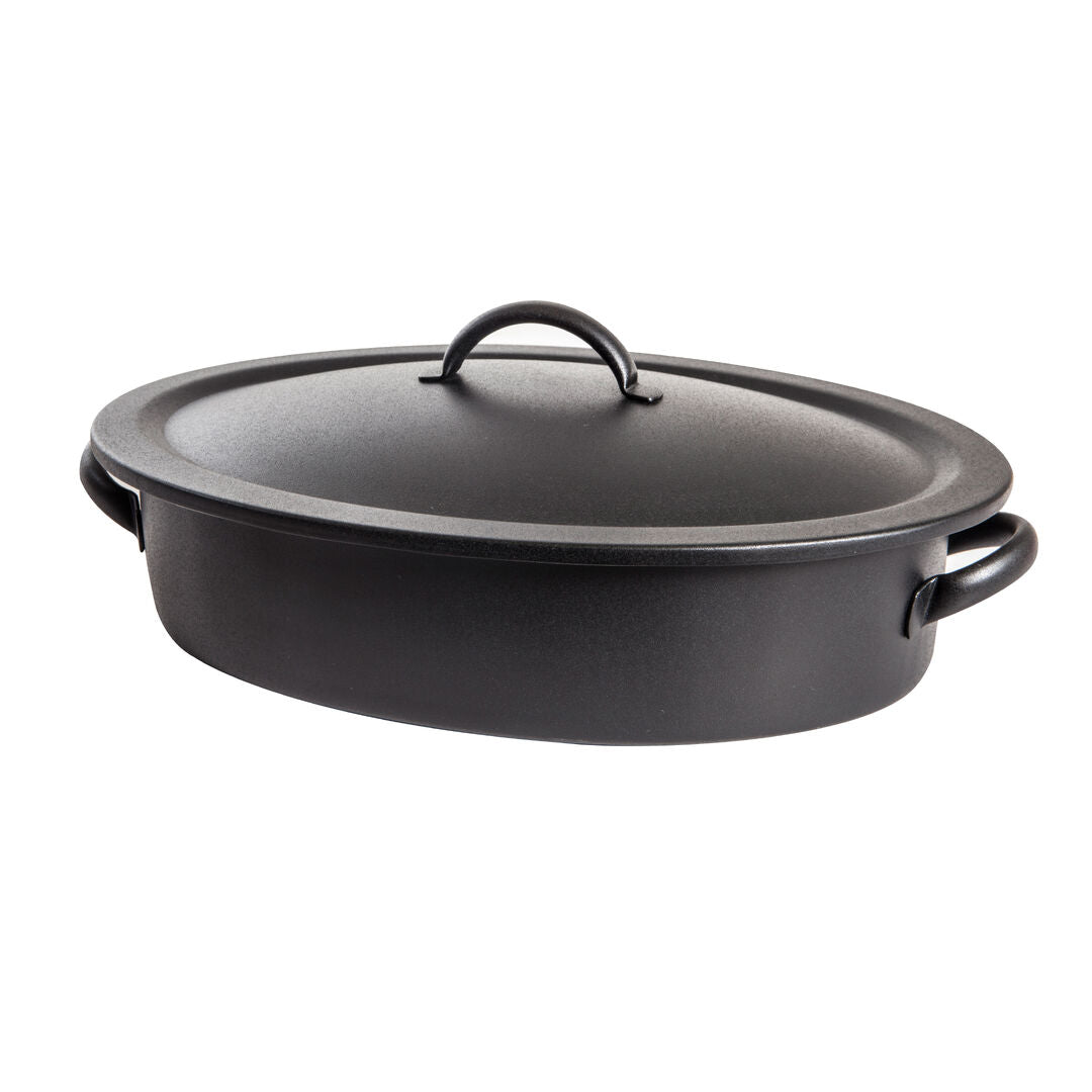 Homestyle Black Induction Oval Chafer 44.5 x 29.5 x 16.5cm 4.7ltr (17 1/2 x 11 5/8 x 6 1/2" 5qt)