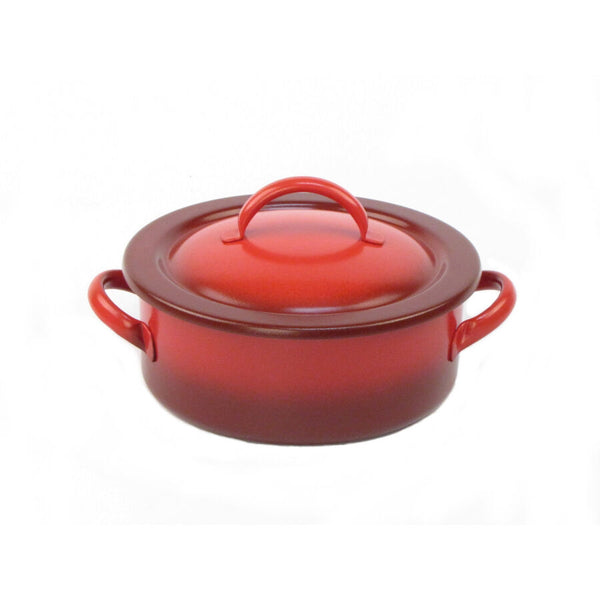 Homestyle RedBlack Induction Round Chafer 29.2 x 24.1 x 14.6cm 1.9ltr (11 1/2 x 9 1/2 x 5 3/4" 2qts)