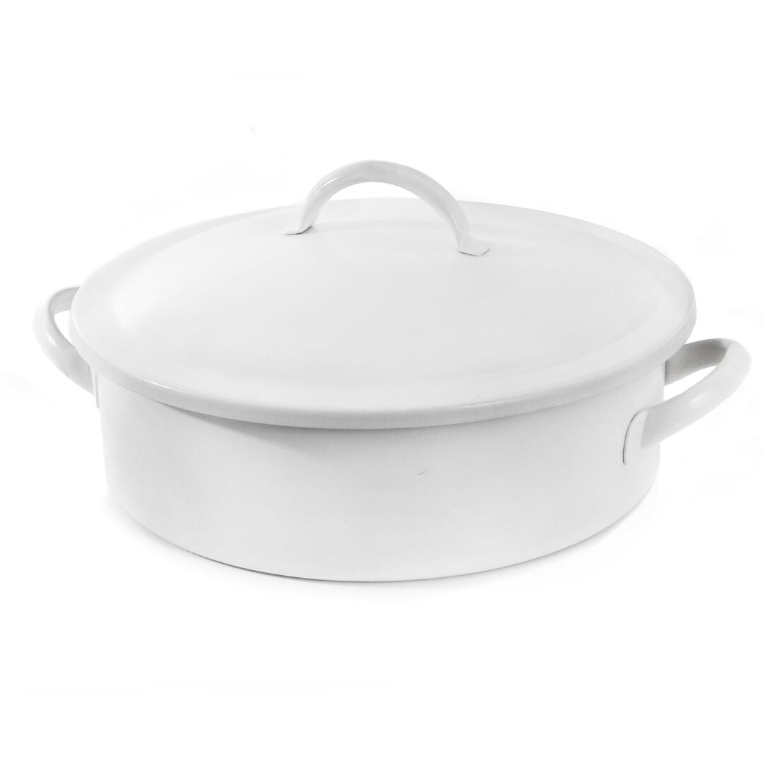 Homestyle White Induction Round Chafer 29.2 x 24.1 x 14.6cm 1.9ltr (11 1/2 x 9 1/2 x 5 3/4" 2qts)