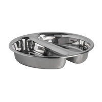 Stainless Steel Round Divided Food Pan 38.7 x 7.6cm 7.5ltr (15 1/4 x 3" 2gal)