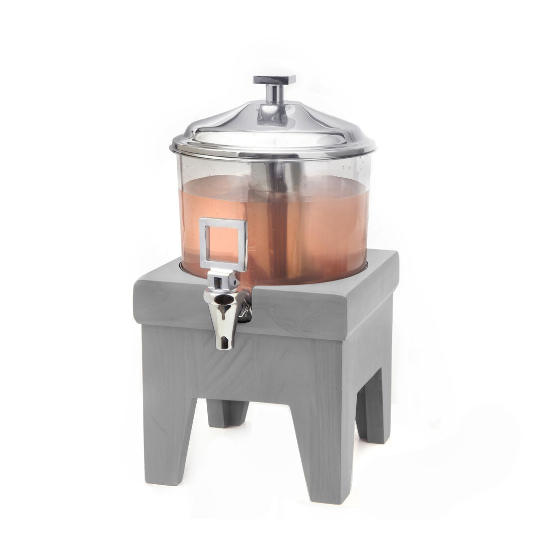 Fusion Grey Wash Juicer Wood Base with Stainless Steel Nest