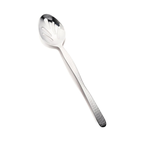 Utopia | Buffet | Hammered Serving Utensils Large Slotted Spoon 33.02cm (13") | Bespoke77
