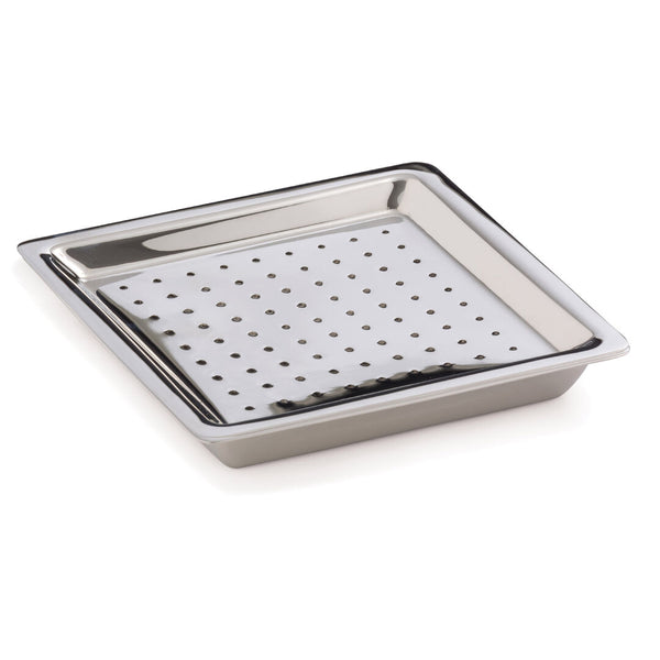 Utopia | Buffet | Stainless Steel Square Drip Tray With Drainer 12.7 x 12.7cm (5 x 5") | Bespoke77