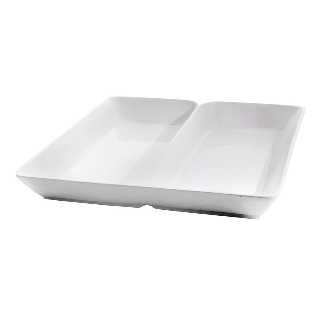 Fusion Aluminium Divided Square Bowl 40.6 x 5.1cm (16 x 2")