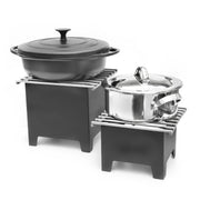 Fusion Black Mini Riser & Grill 19.1 x 19.1 x 15.2cm (7 1/2 x 7 1/2 x 6")
