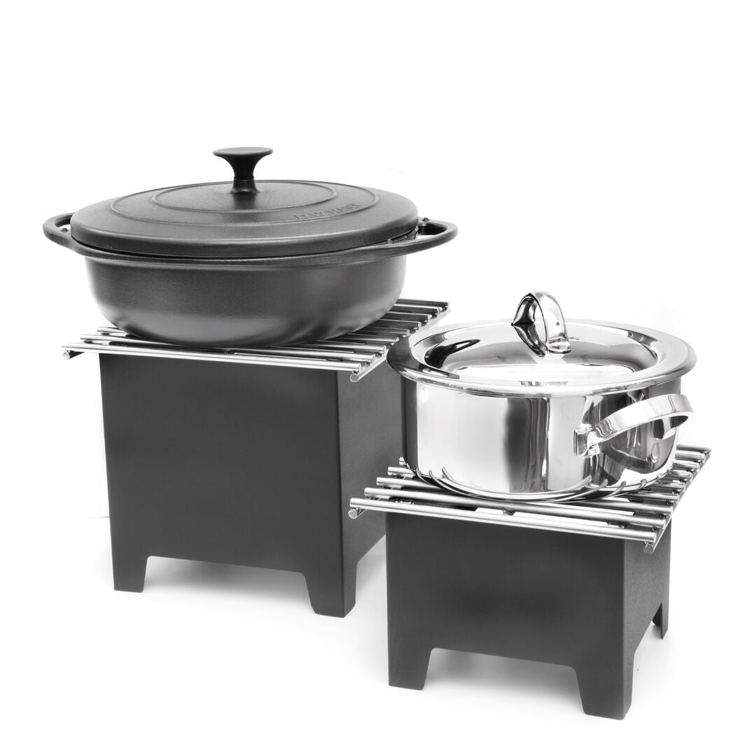 Fusion Black Mini Riser & Grill 22.9 x 22.9 x 22.9cm (9 x 9 x 9")