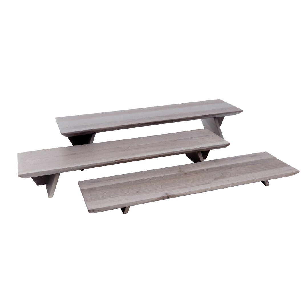 Fusion Grey Wash Teak 3 Piece Riser Set 58.4cm (23")