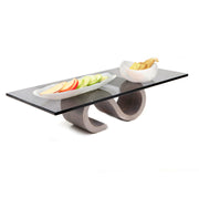 Fusion Grey Wash Teak S Shape Riser 30.5 x 15.2cm (12 x 6")