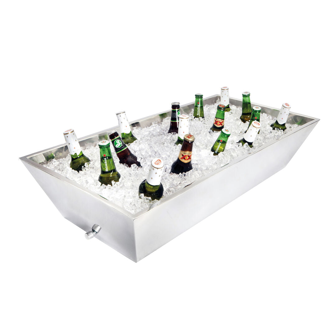 Stainless Steel Rectangle Double Wall Beverage Tub 91.4 x 45.7 x 17.8cm (36 x 18 x 7")