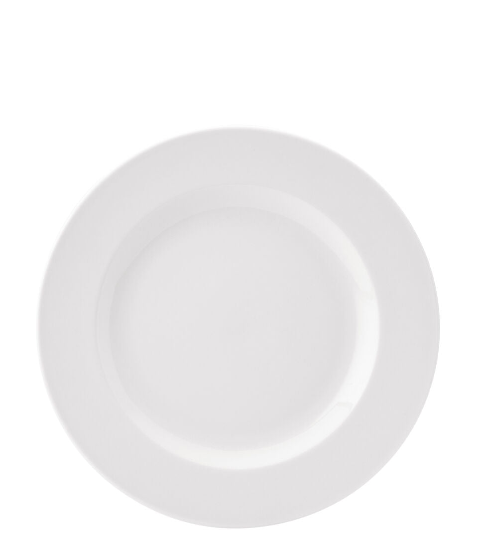 Pure White Wide Rim Plate 10" (25.5cm)