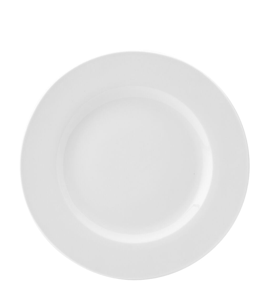 Pure White Wide Rim Plate 10.6" (27cm)