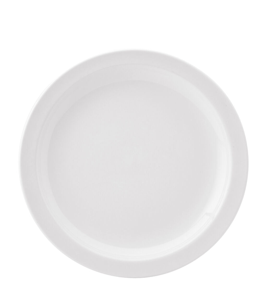Pure White Narrow Rim Plate 10.75" (27.3cm)