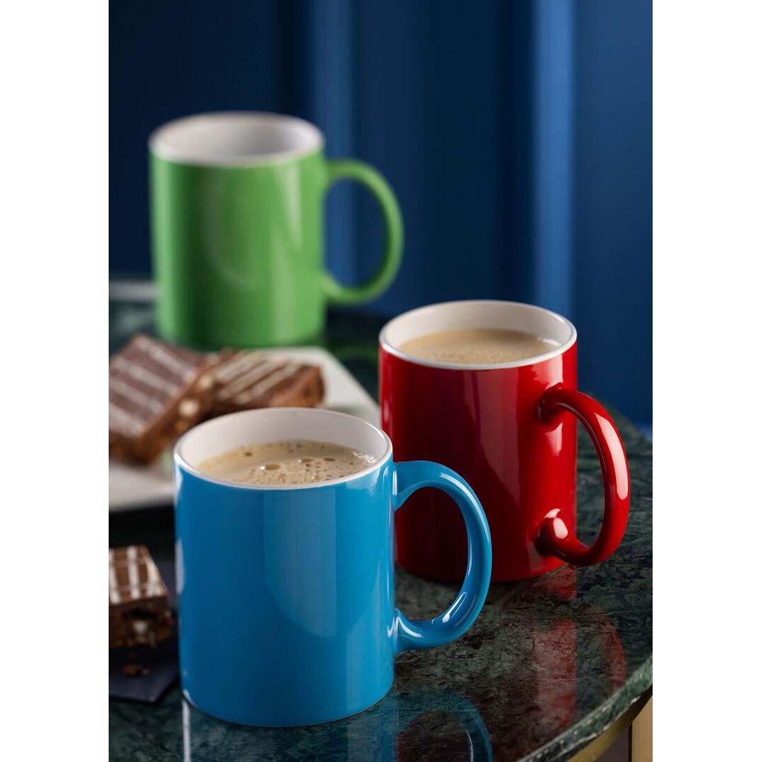 Pure White Straight-Sided Mug 12oz (34cl) - Green