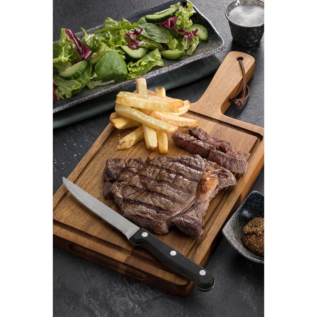 Black Handled Steak Knife