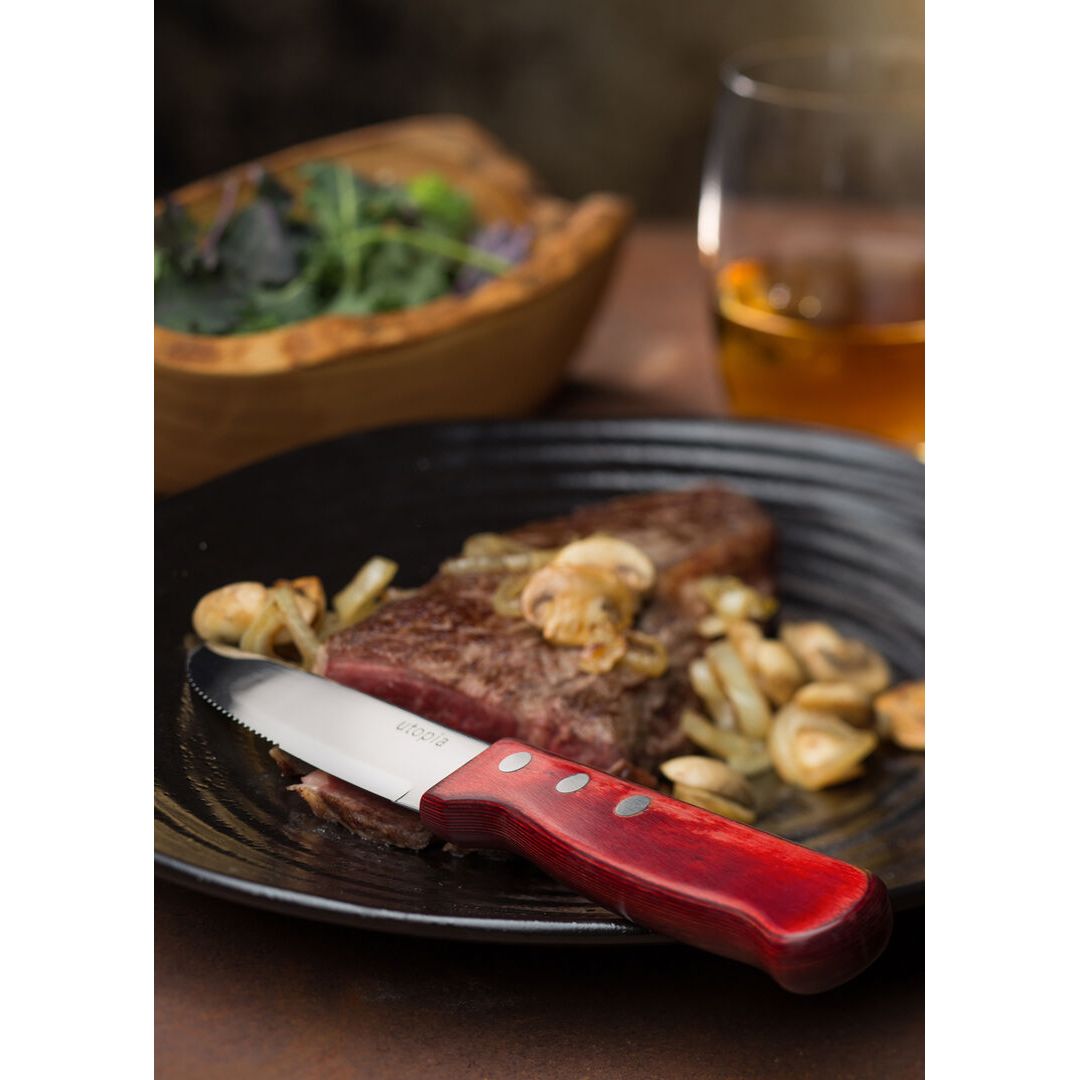 Jumbo Polywood 3 Stud Steak Knife