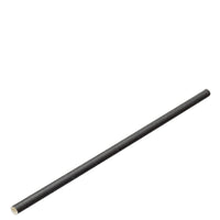 Paper Solid Black Straw 8" (20cm)