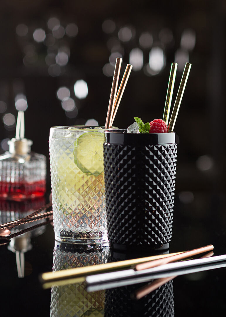 Paper Solid Gold Straw 8" (20cm)