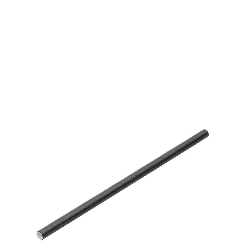 Paper Black Cocktail Straw 5.5" (14cm) 5mm Bore