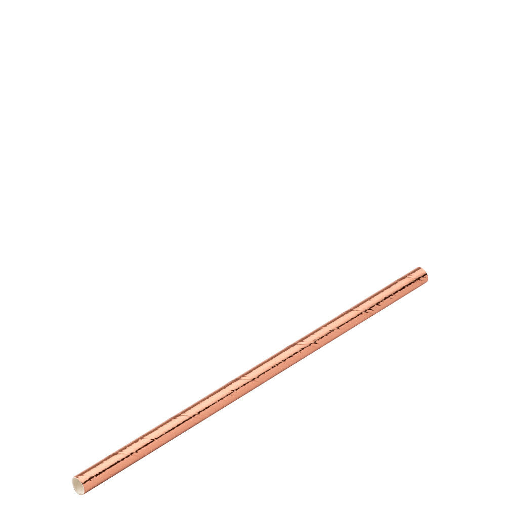 Paper Copper Cocktail Straw 5.5" (14cm) 5mm Bore