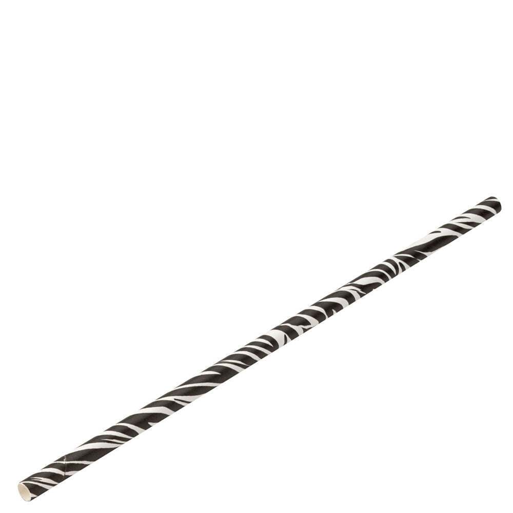 Paper Zebra Straw 8" (20cm) Box of 250