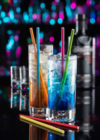 Paper Solid Green Straw 8" (20cm) Box of 250