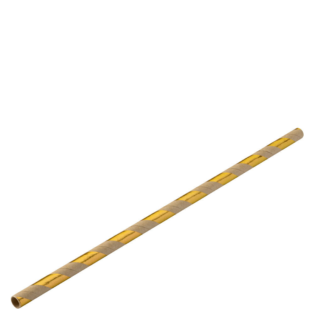 Paper Gold/Craft Straw 8" (20cm) Box of 250