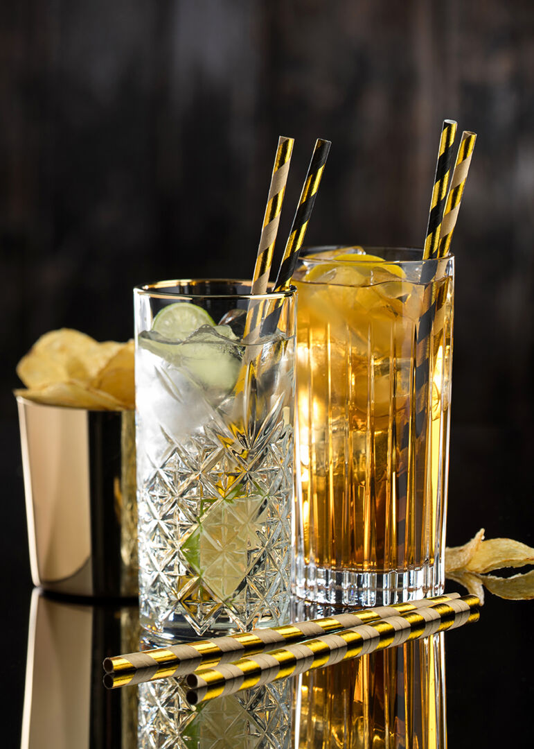 Paper Gold/Craft Straw 8" (20cm) Box of 250