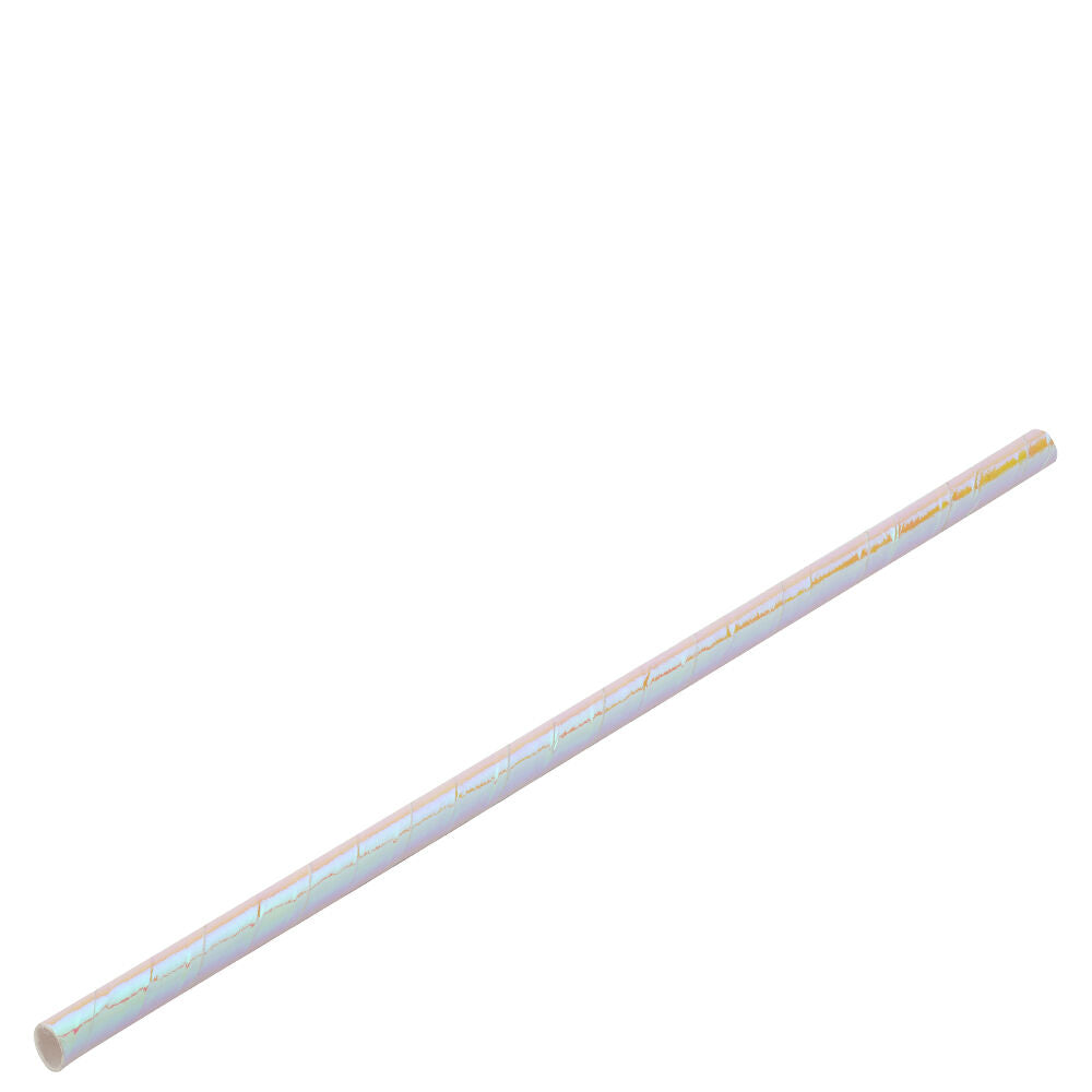 Paper Pearlescent Straw 8" (20cm) Box of 250