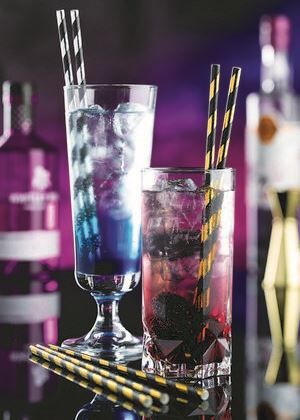 Paper Pearlescent Straw 8" (20cm) Box of 250