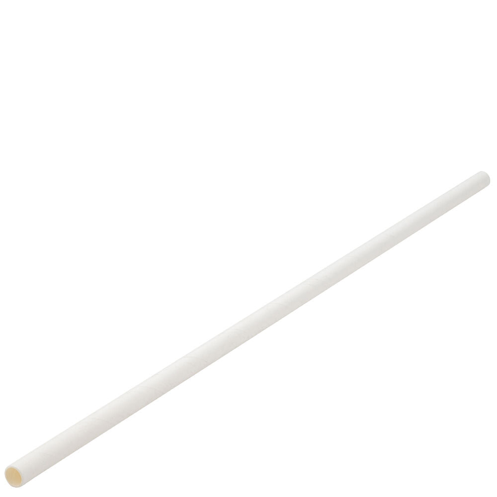 Paper Bottle White Straw 10.5" (26cm) Box of 250