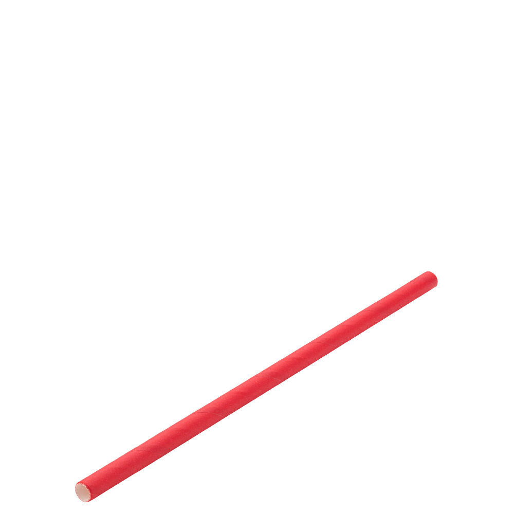 Paper Solid Red Cocktail Straw 5.5"(14cm) 5mm Bore