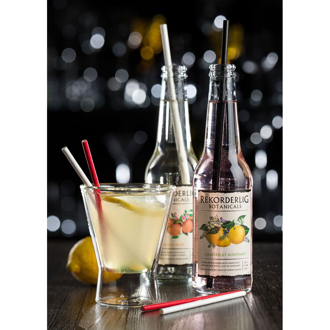 Paper White Cocktail Straw 5.5" (14cm) 5mm Bore