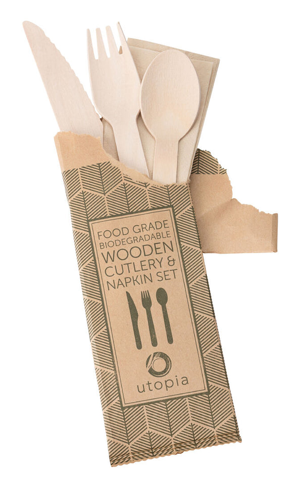 Birch Wood Cutlery Set (Box of 250 sets)