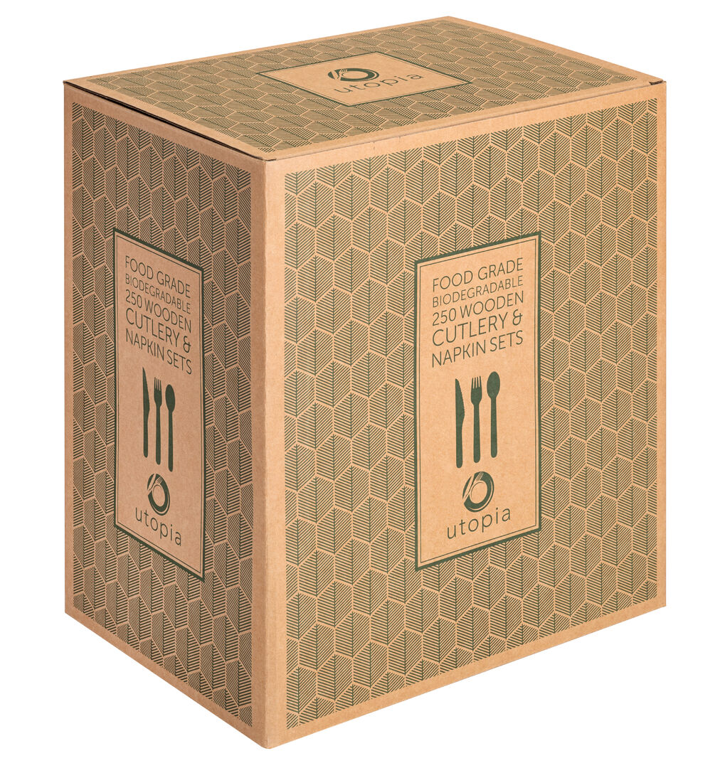 Birch Wood Cutlery Set (Box of 250 sets)