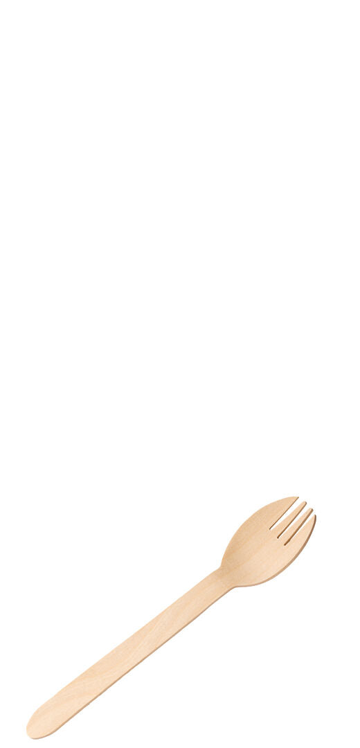 Birch Wood Spork 6" (15.5cm)
