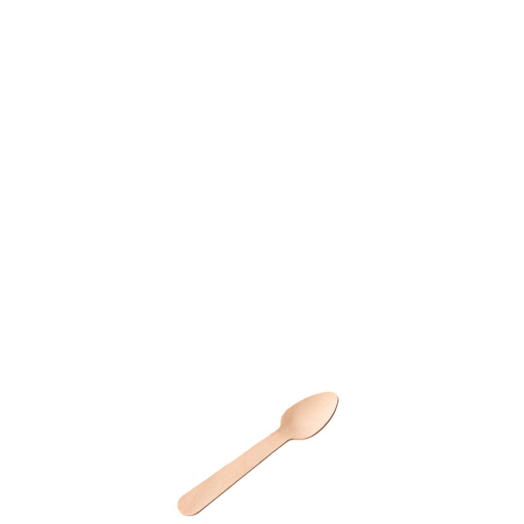 Economy Birch Wood Teaspoon 4.25" (11cm)