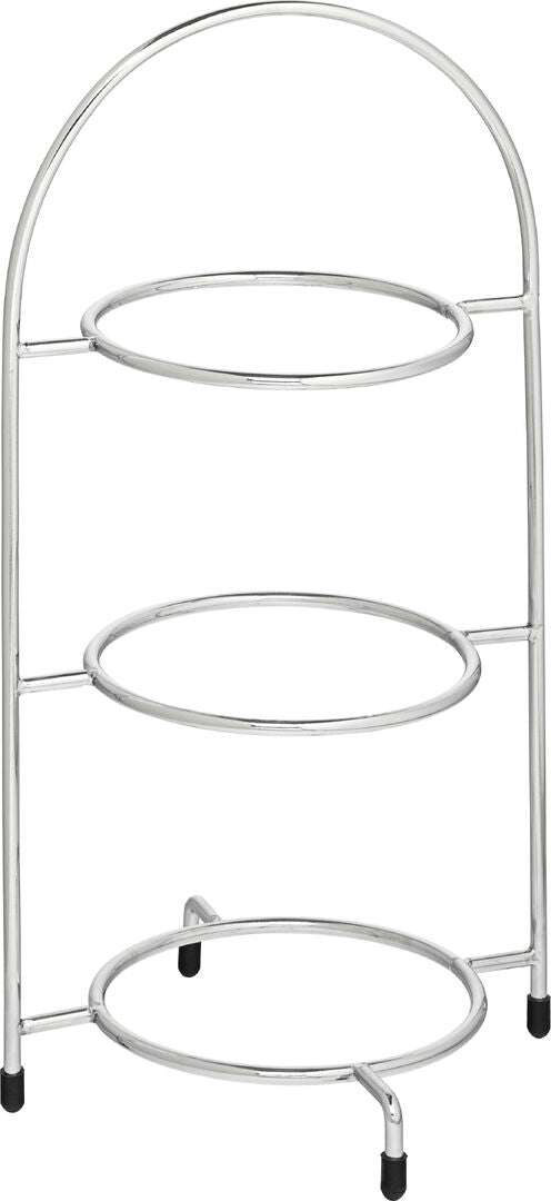 Chrome 3 Tier Plate Stand 15.5" (39cm)