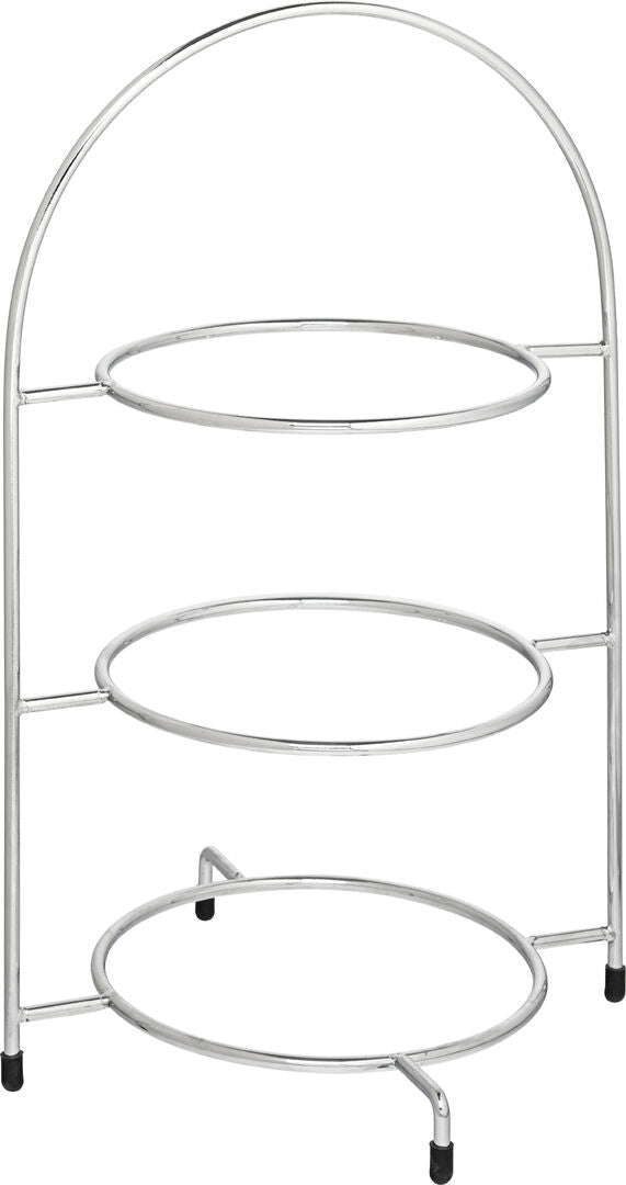 Chrome 3 Tier Plate Stand 16.5" (42cm)