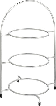 Chrome 3 Tier Plate Stand 16.5" (42cm)
