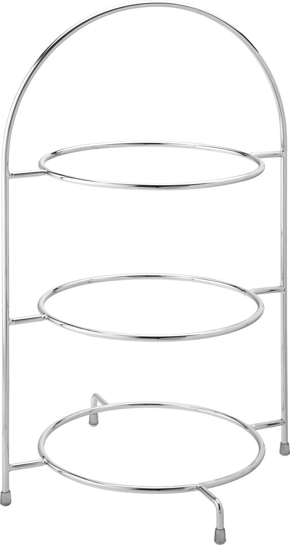 Chrome 3 Tier Plate Stand 17" (43cm)