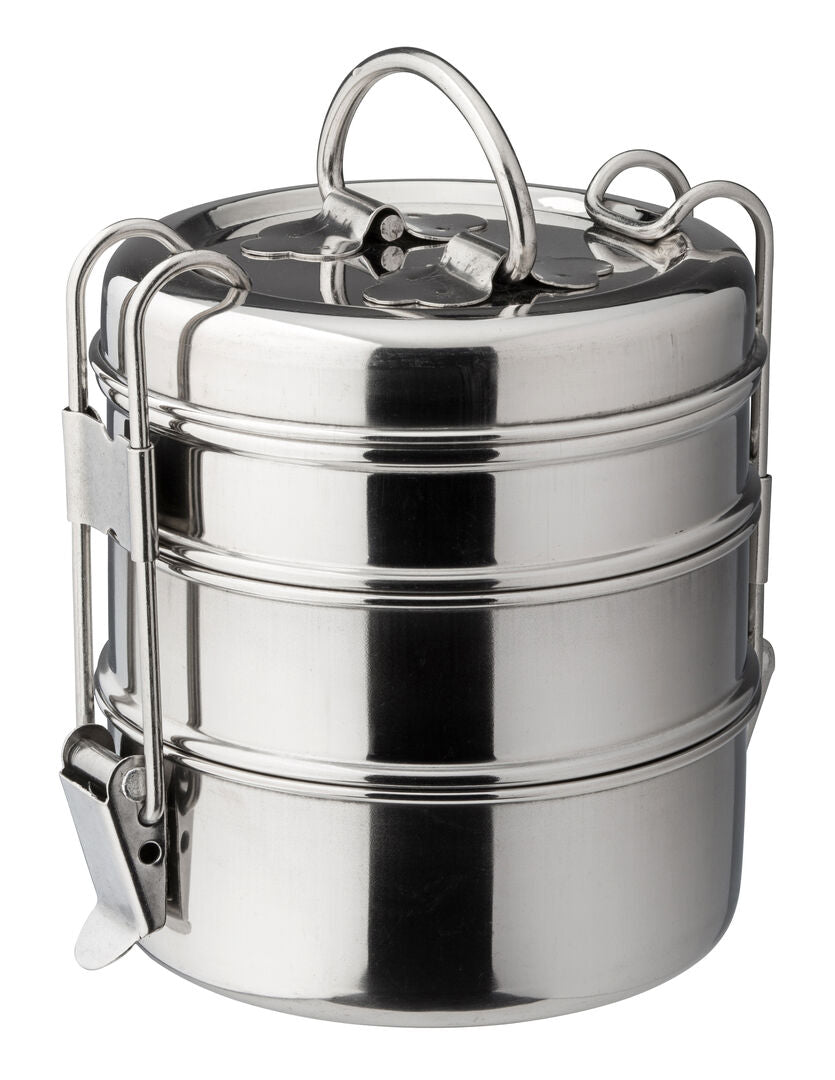 3 Tier Tiffin Box 4.25" (11cm) H: 4.75" (12cm)