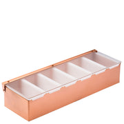 Copper Condiment Holder - 6 Inserts 17.5" (44.5cm)